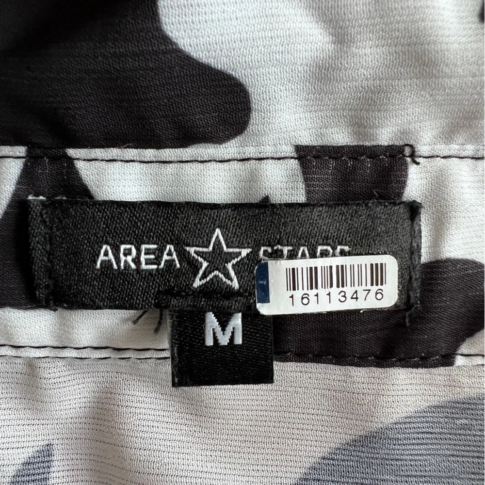 AREA STARS White & Black Sheath Dress, Size Medium